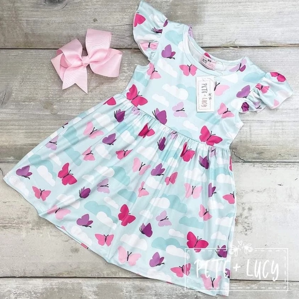 Pete and Lucy - Come Fly With Me - Butterfly Girls Dress 6-12 months - NWT